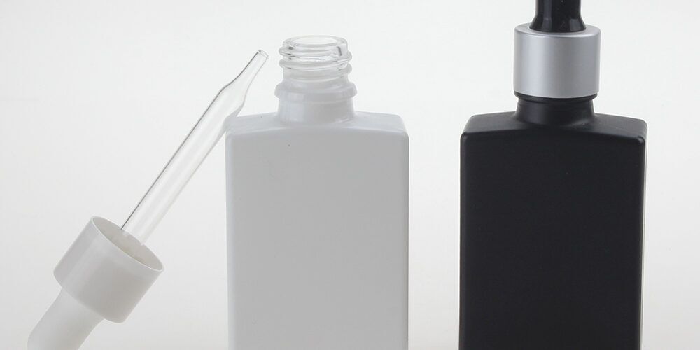 High Quantity 30ml White/Black Essential Oil Glass Dropper Bottle