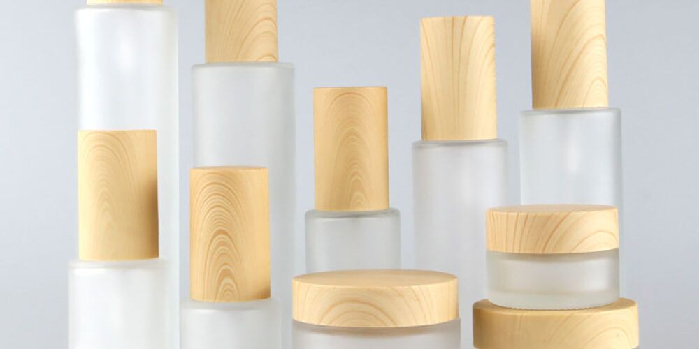 Cosmetic Packaging Set Frosted Glass Bottles Spray And Lotion Bottle
